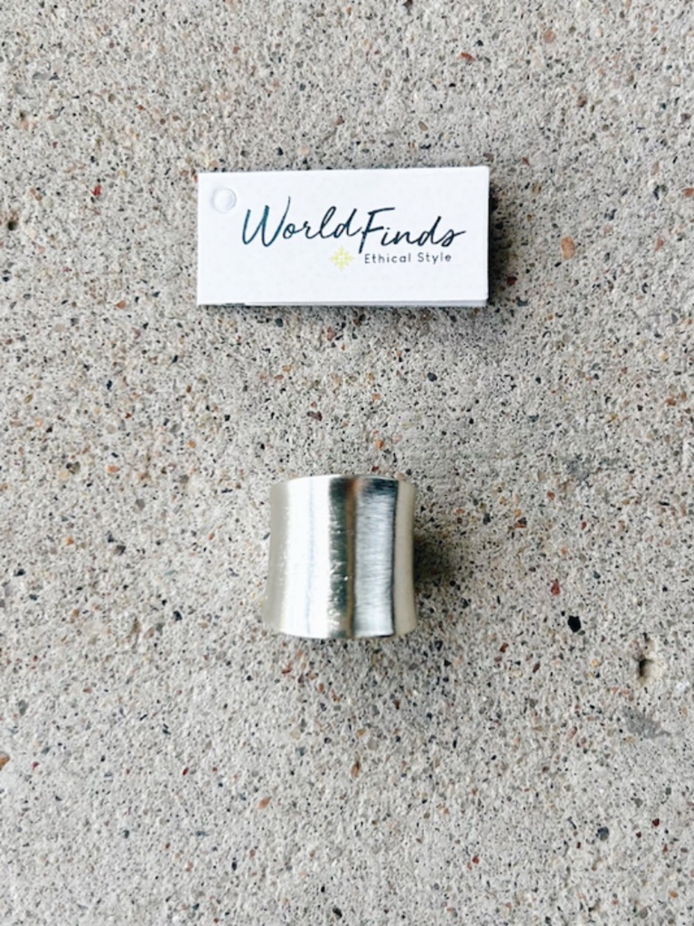 World Finds Fair Trade Concave Ring - Silver